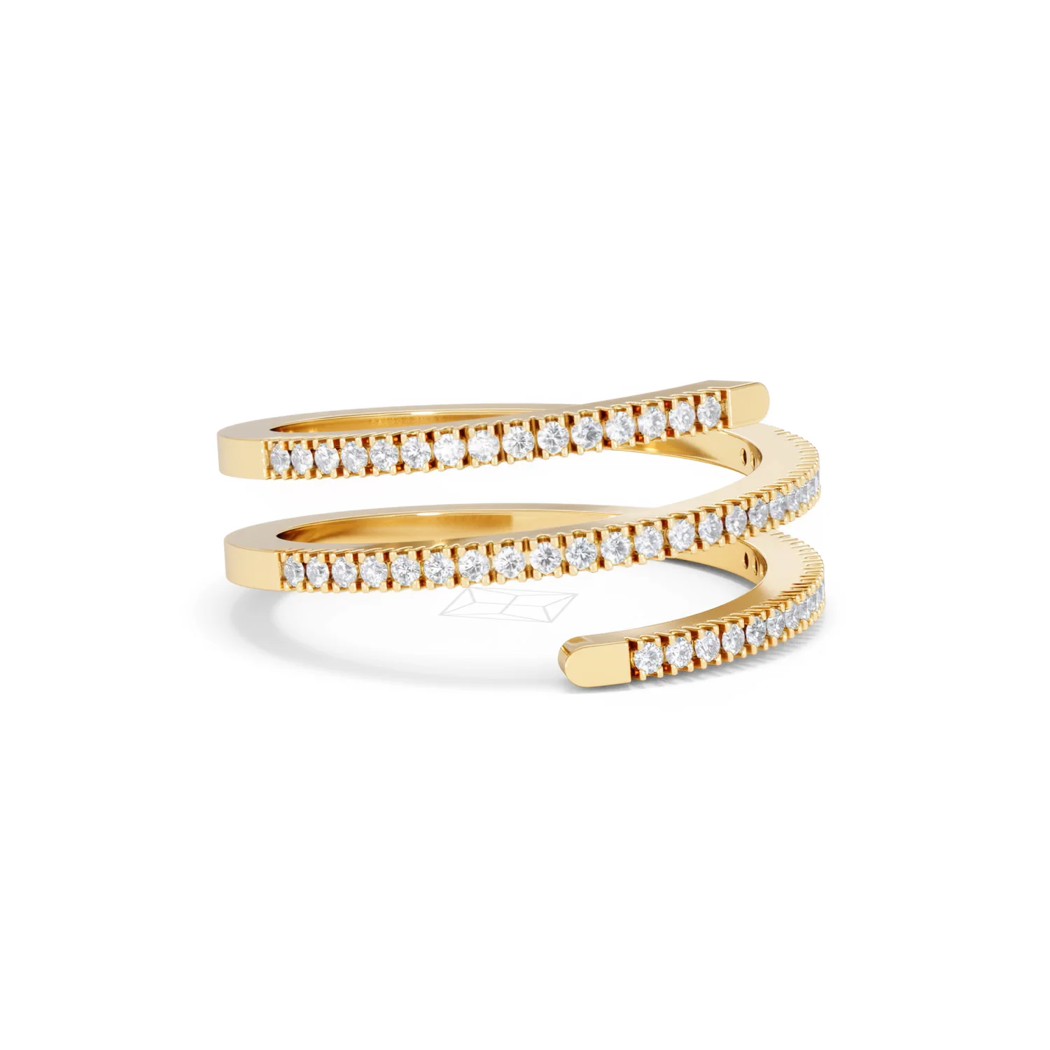 Lab Diamond Spiral Ring 0.25ct in 18k Gold Vermeil - Image 17