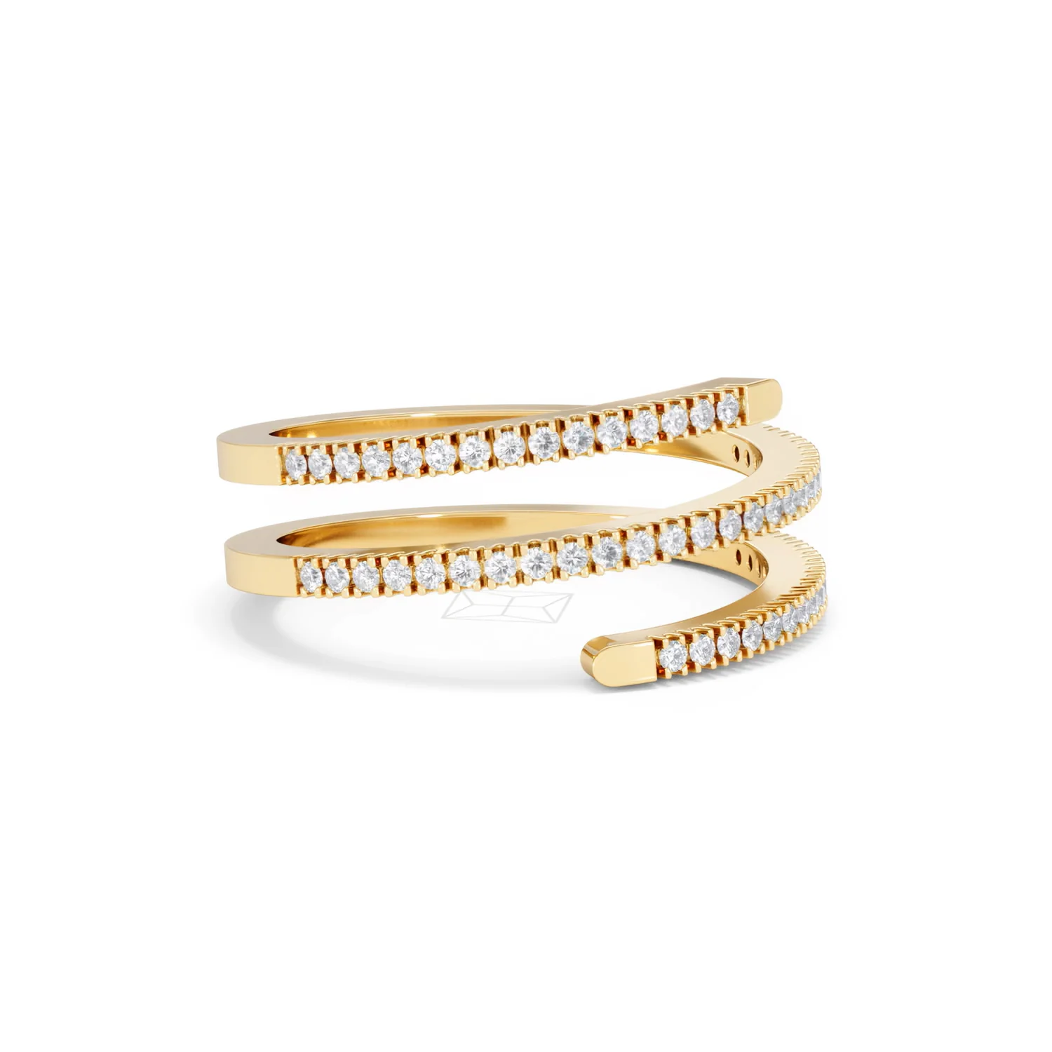 Lab Diamond Spiral Ring 0.25ct in 18k Gold Vermeil - Image 18