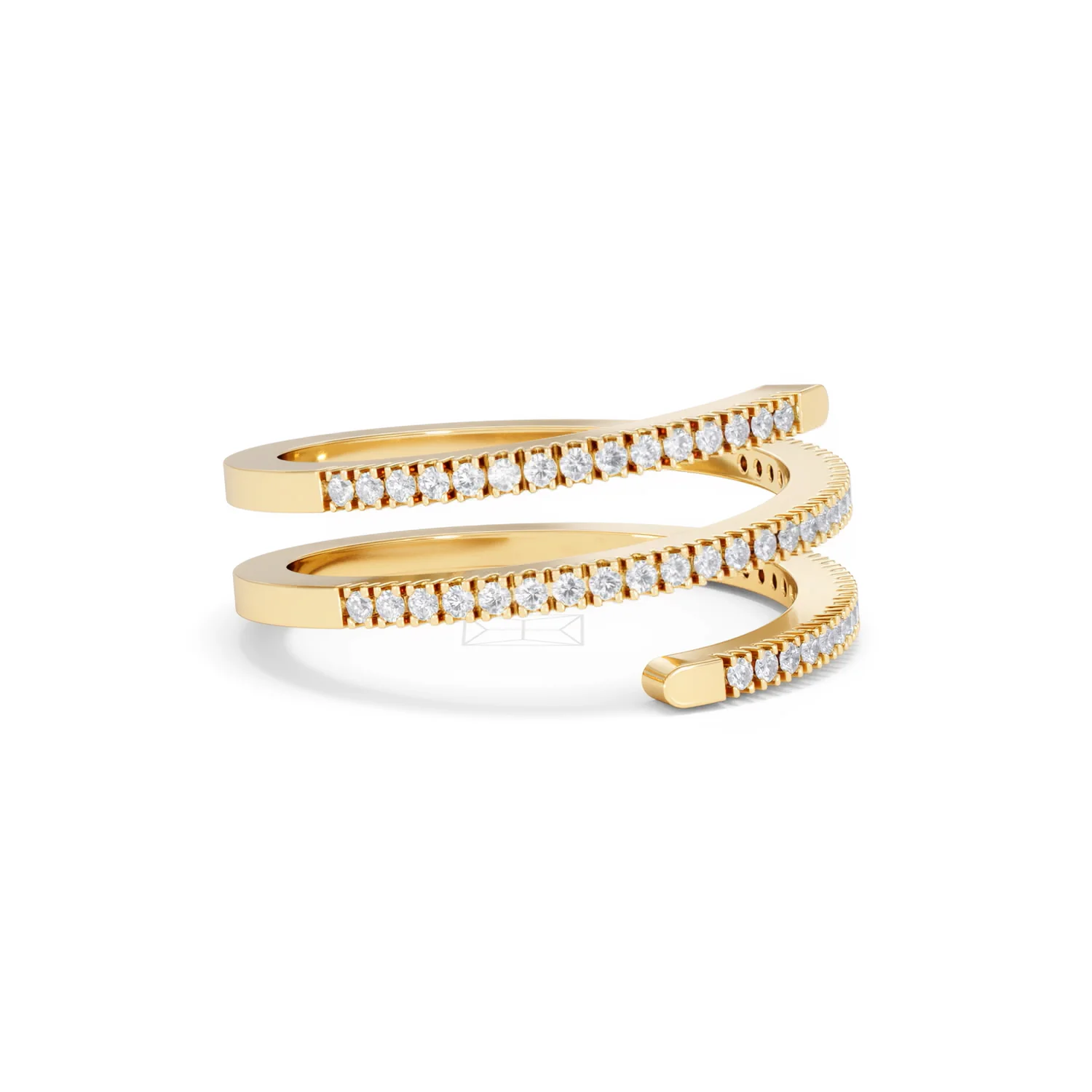 Lab Diamond Spiral Ring 0.25ct in 18k Gold Vermeil - Image 20