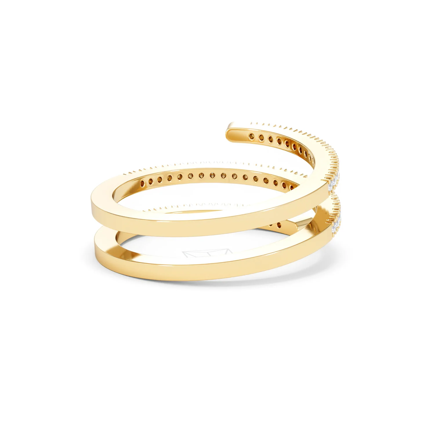 Lab Diamond Spiral Ring 0.25ct in 18k Gold Vermeil - Image 43