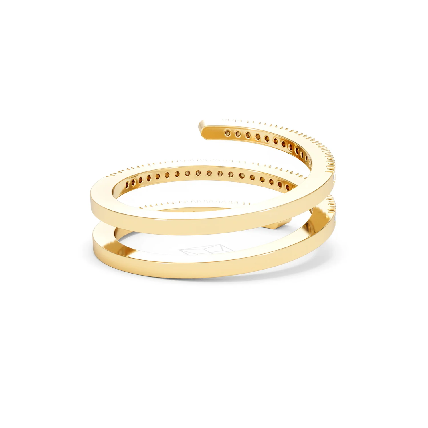 Lab Diamond Spiral Ring 0.25ct in 18k Gold Vermeil - Image 46