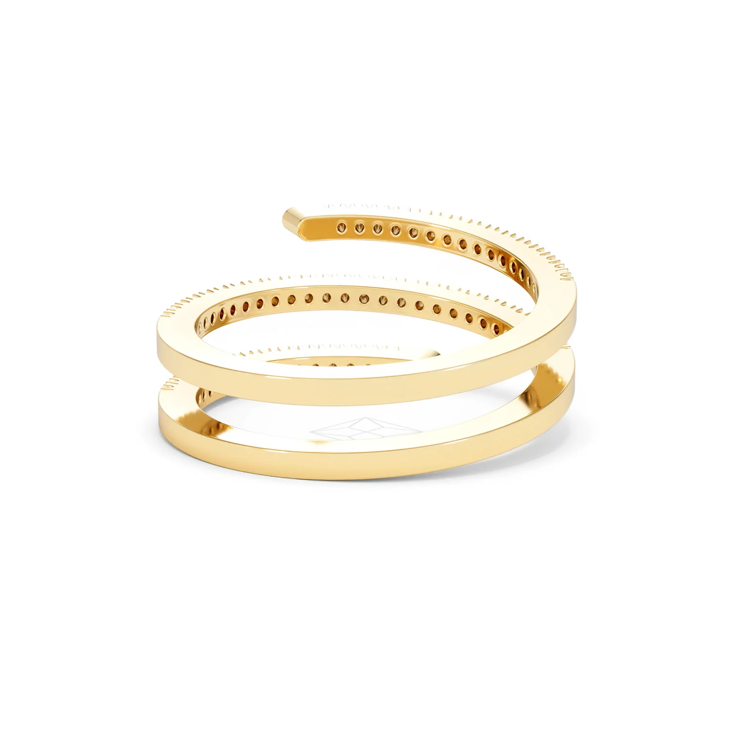 Lab Diamond Spiral Ring 0.25ct in 18k Gold Vermeil - Image 50