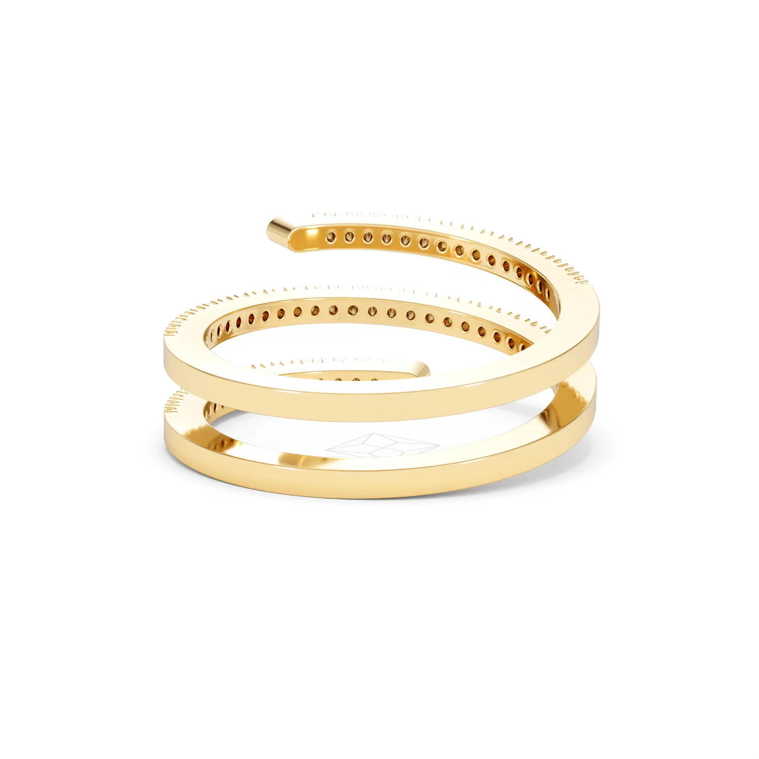 Lab Diamond Spiral Ring 0.25ct in 18k Gold Vermeil - Image 52