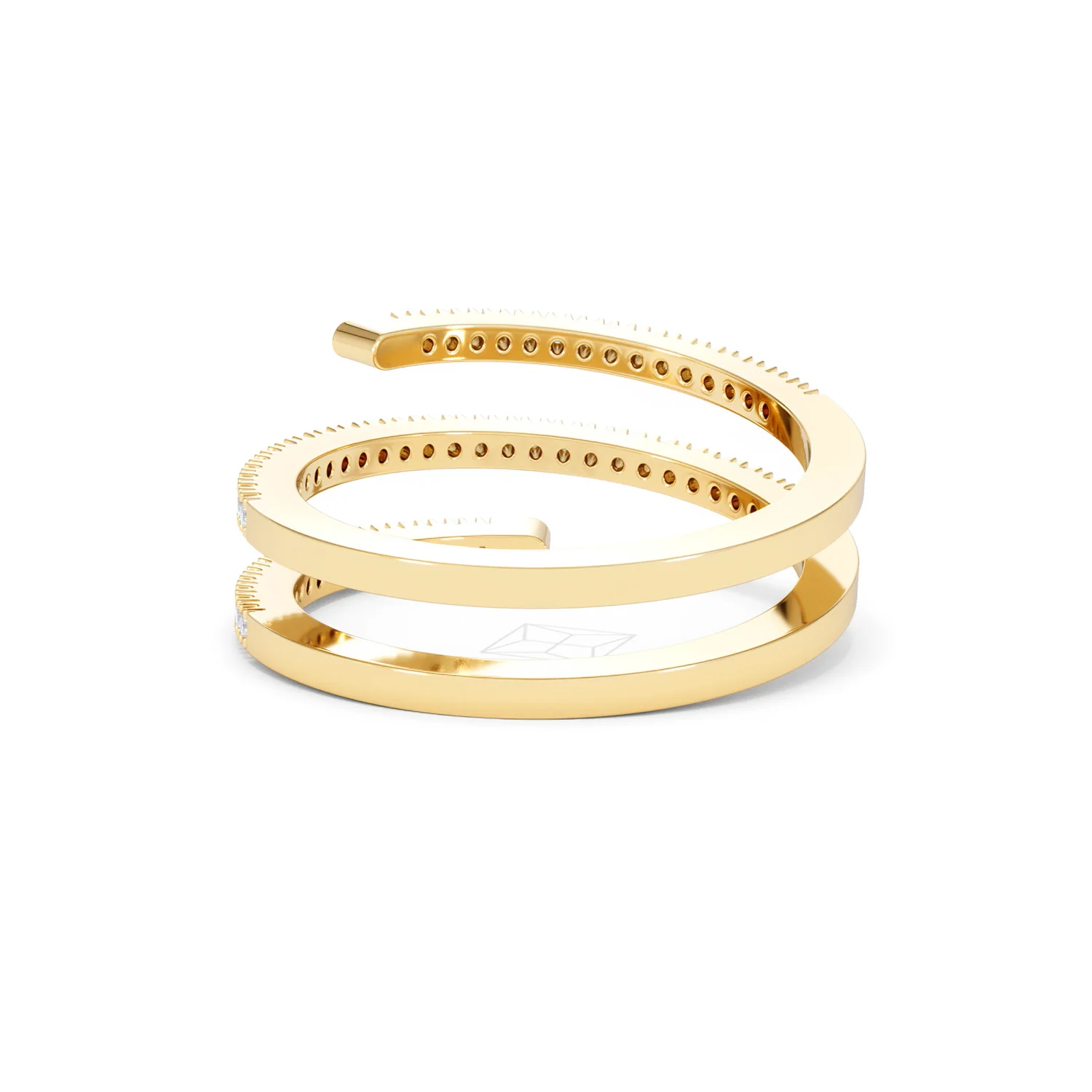Lab Diamond Spiral Ring 0.25ct in 18k Gold Vermeil - Image 55