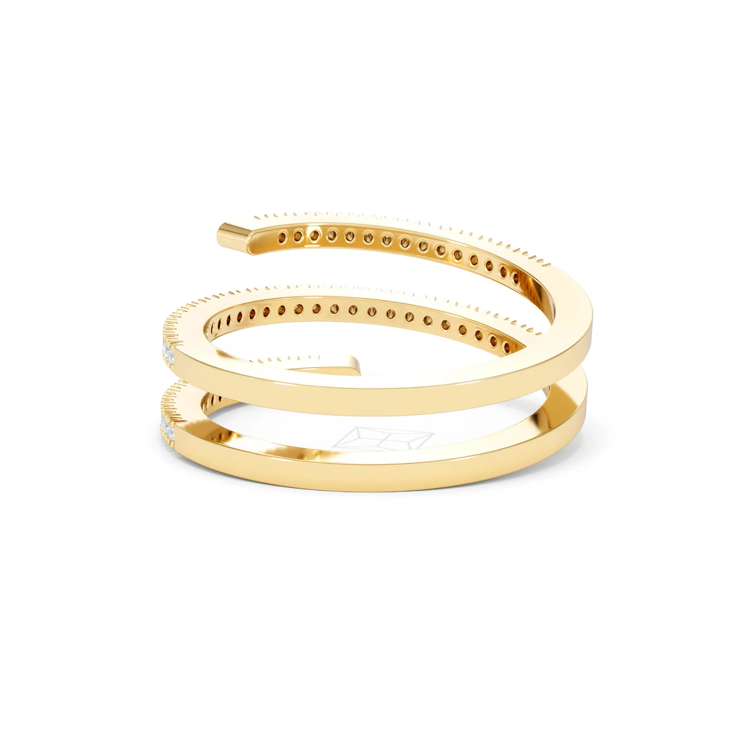 Lab Diamond Spiral Ring 0.25ct in 18k Gold Vermeil - Image 56