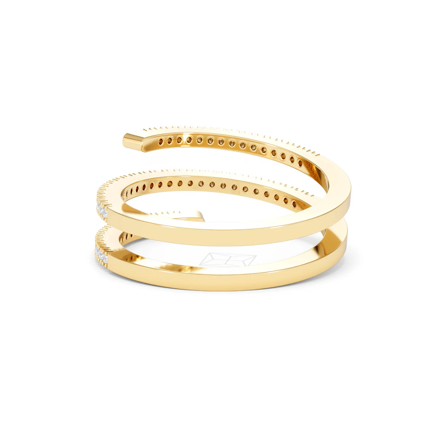 Lab Diamond Spiral Ring 0.25ct in 18k Gold Vermeil - Image 57