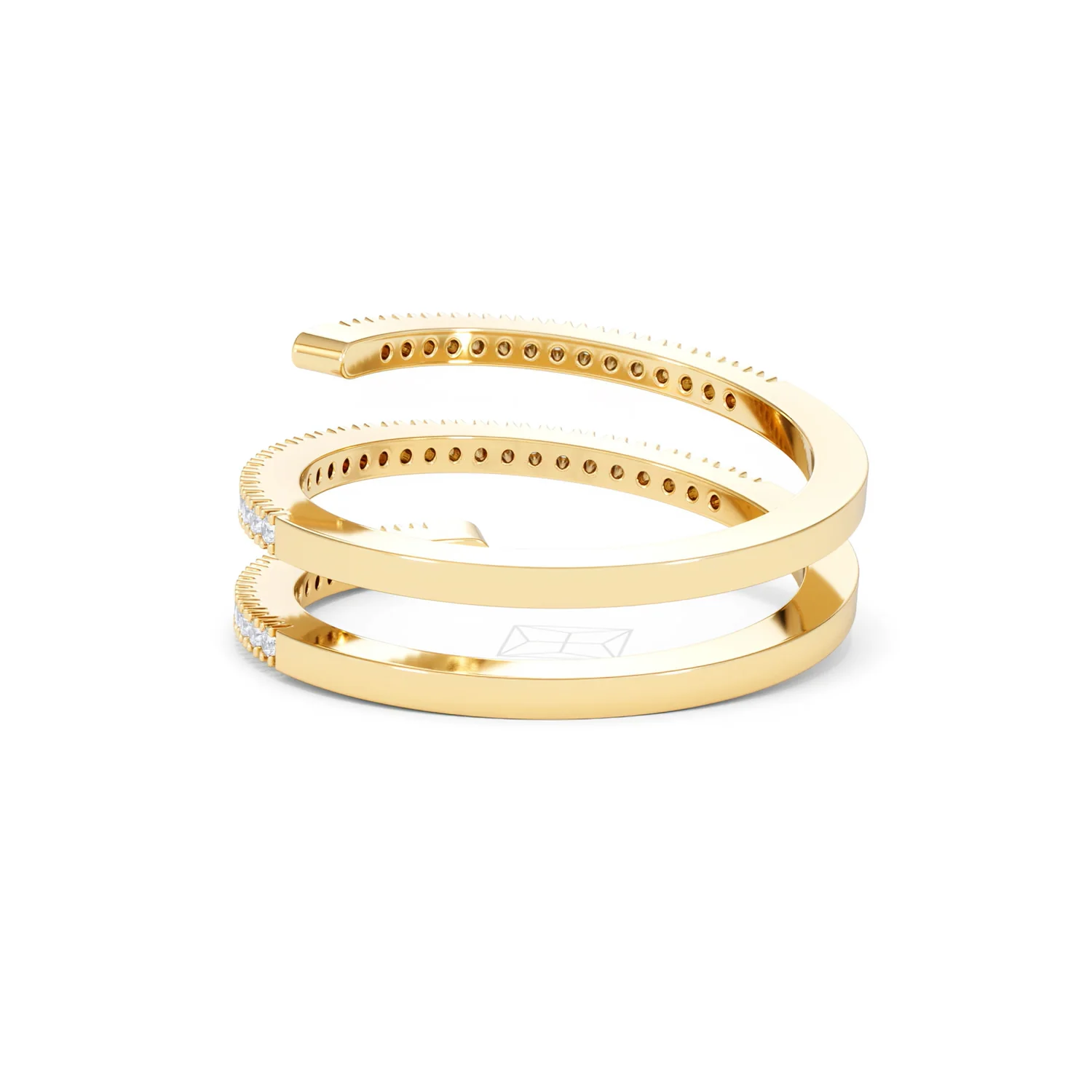Lab Diamond Spiral Ring 0.25ct in 18k Gold Vermeil - Image 58