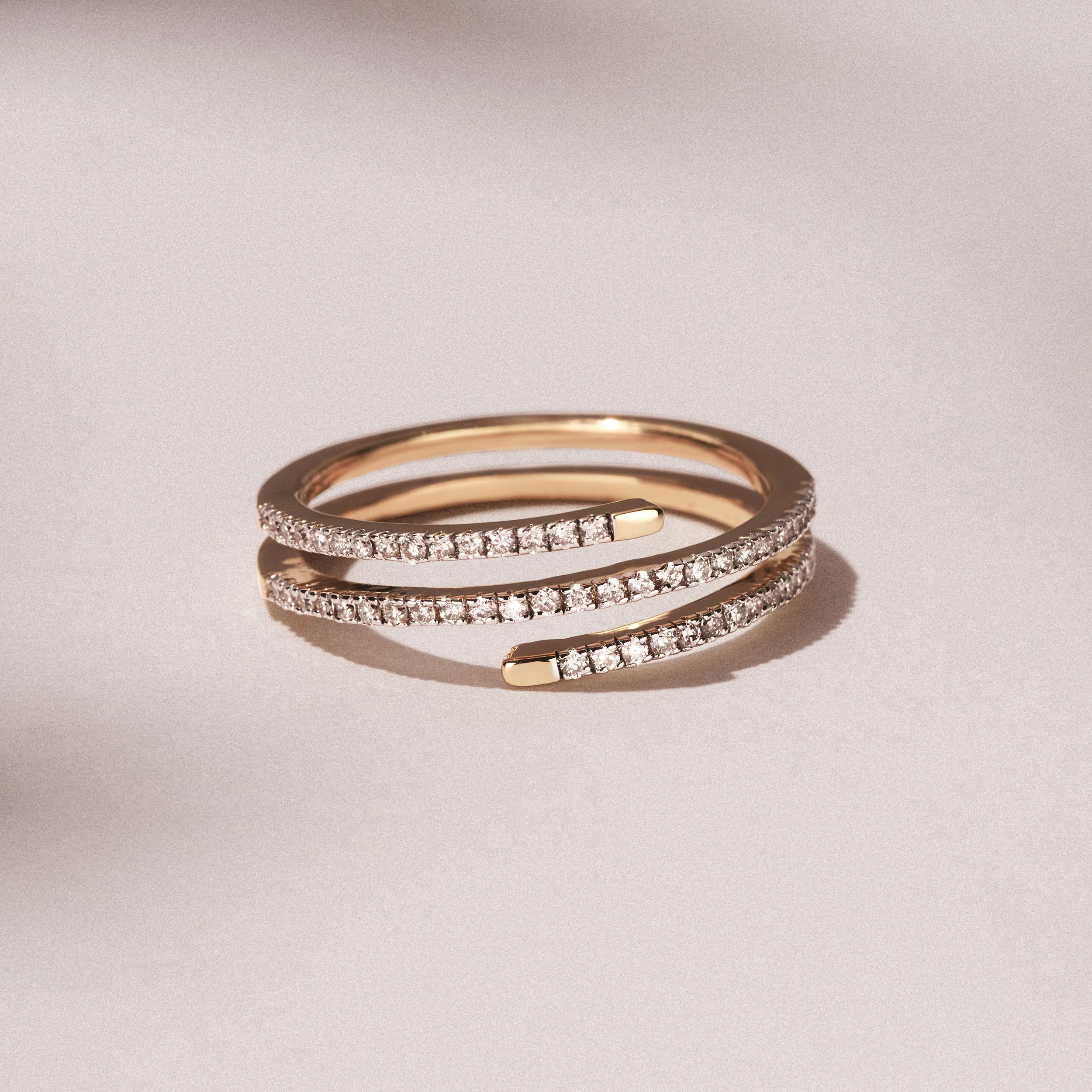 Lab Diamond Spiral Ring 0.25ct in 18k Gold Vermeil - Image 6