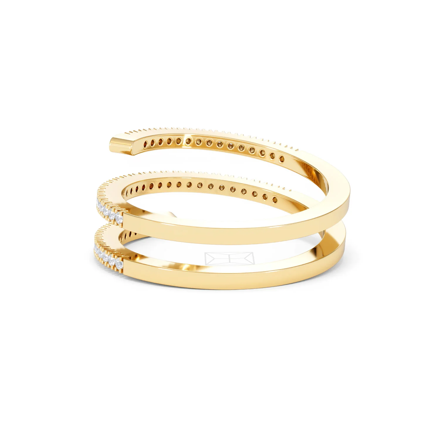 Lab Diamond Spiral Ring 0.25ct in 18k Gold Vermeil - Image 60