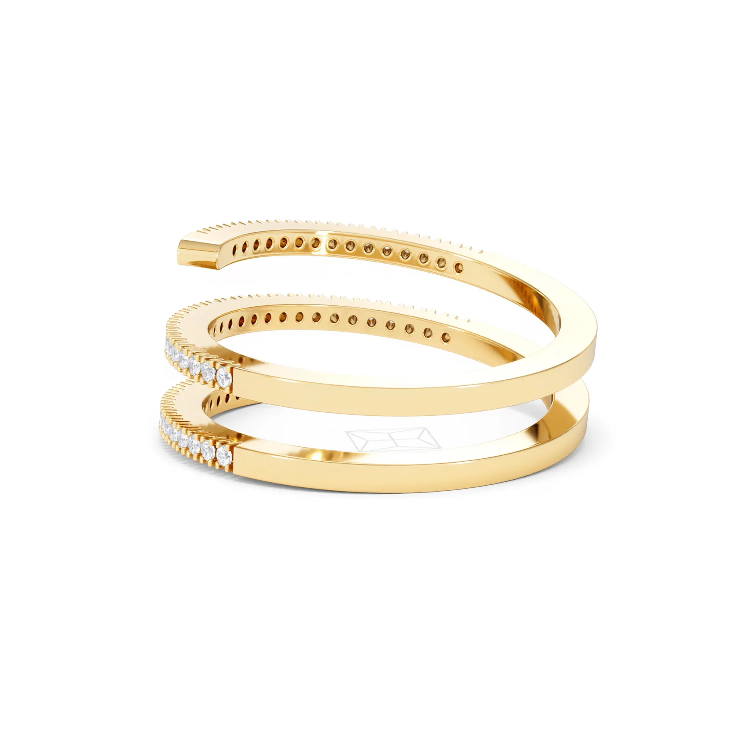 Lab Diamond Spiral Ring 0.25ct in 18k Gold Vermeil - Image 62