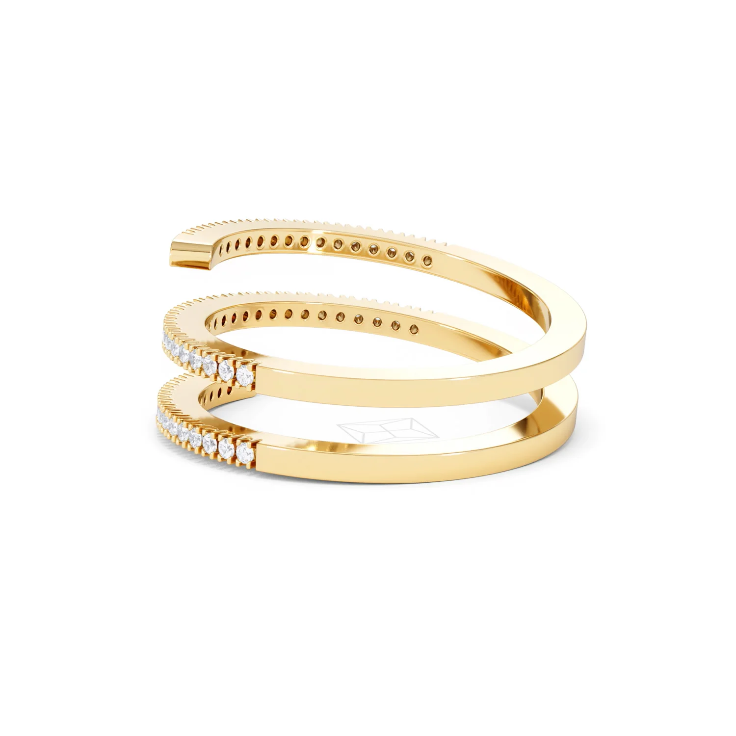 Lab Diamond Spiral Ring 0.25ct in 18k Gold Vermeil - Image 64