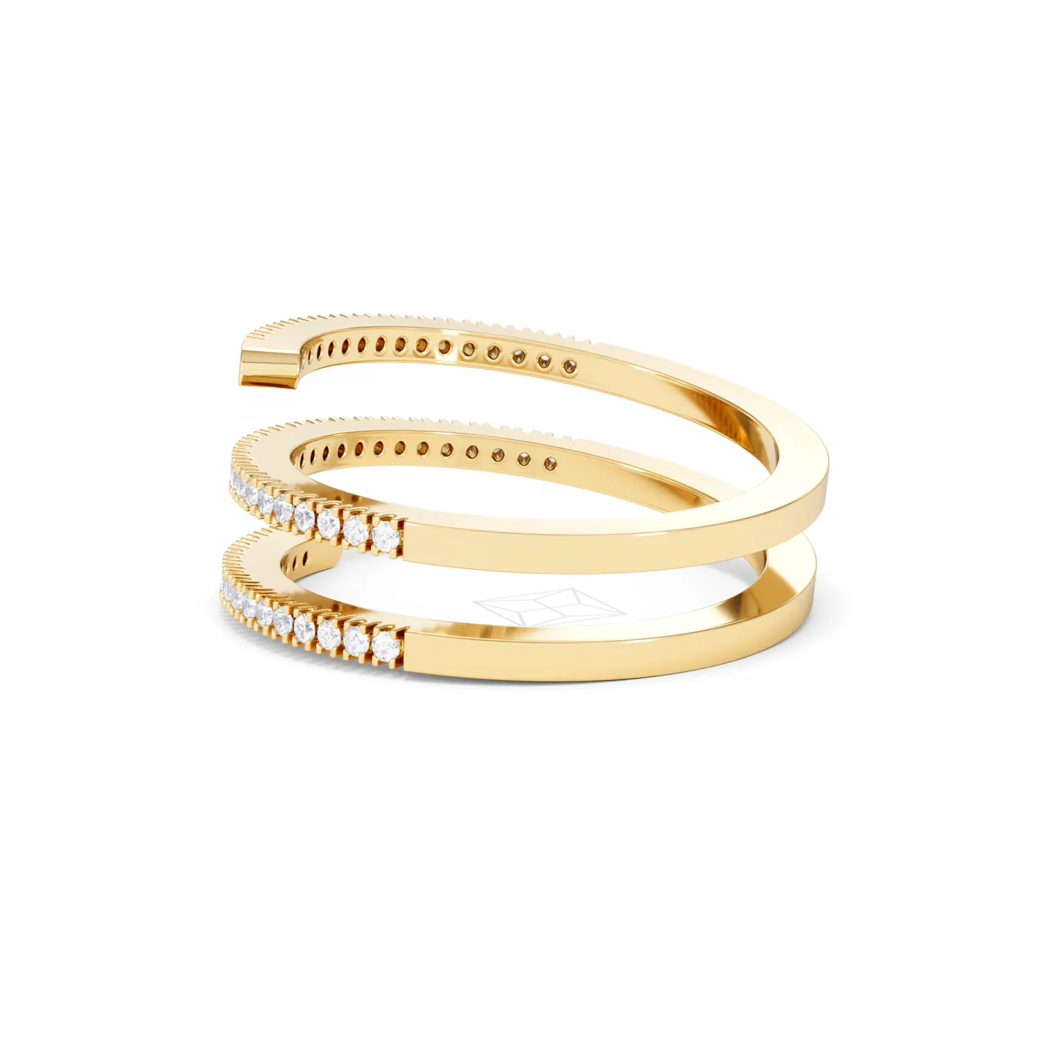 Lab Diamond Spiral Ring 0.25ct in 18k Gold Vermeil - Image 66