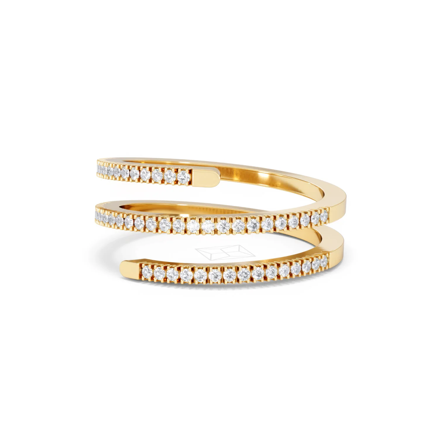 Lab Diamond Spiral Ring 0.25ct in 18k Gold Vermeil - Image 84