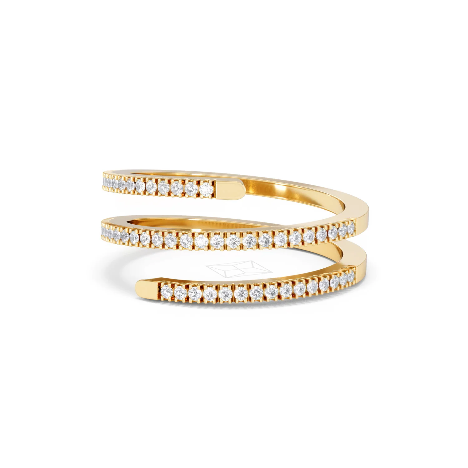 Lab Diamond Spiral Ring 0.25ct in 18k Gold Vermeil - Image 85