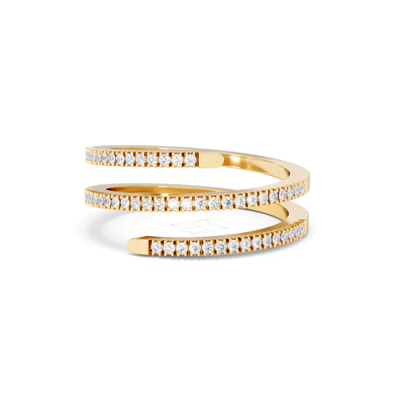 Lab Diamond Spiral Ring 0.25ct in 18k Gold Vermeil - Image 87
