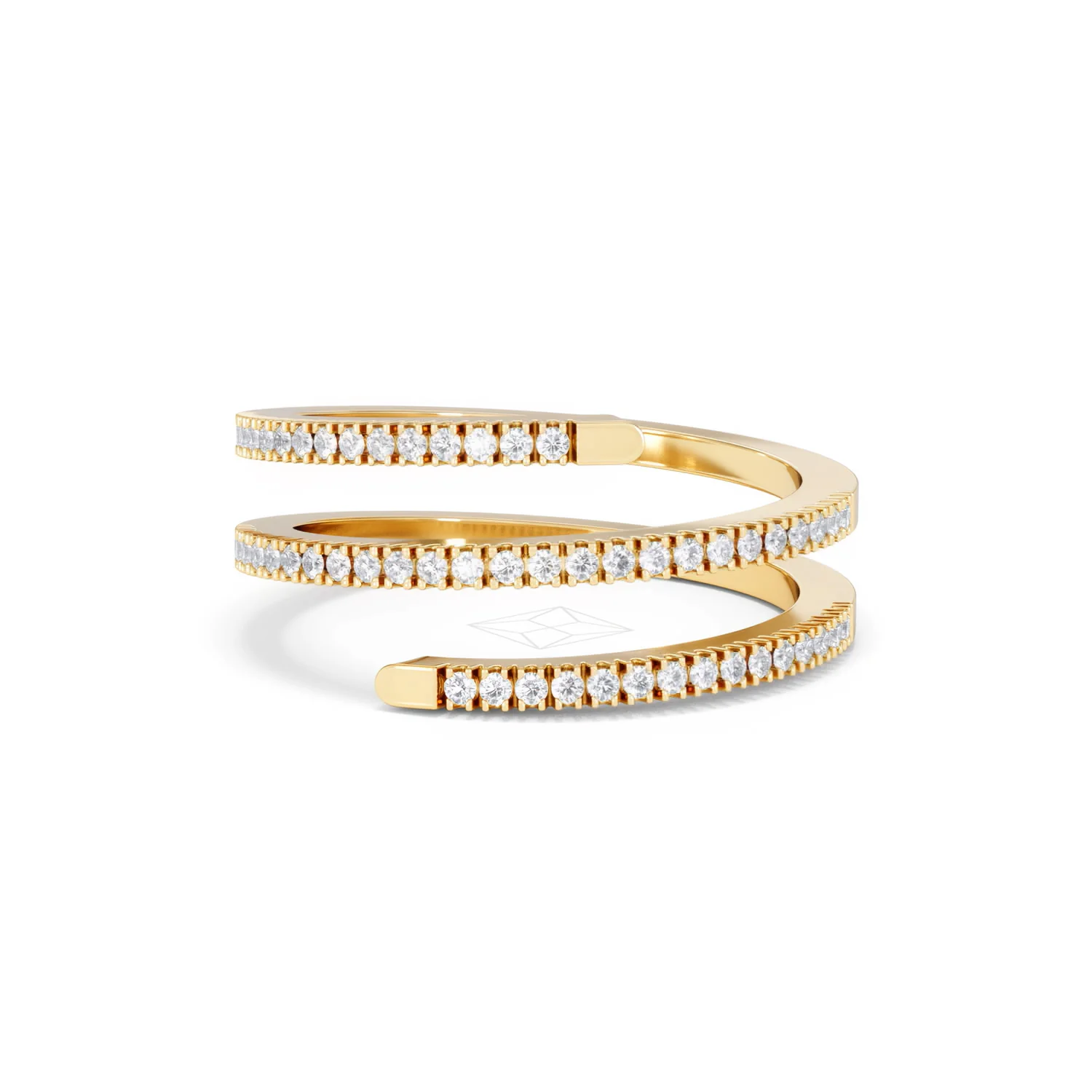Lab Diamond Spiral Ring 0.25ct in 18k Gold Vermeil - Image 88
