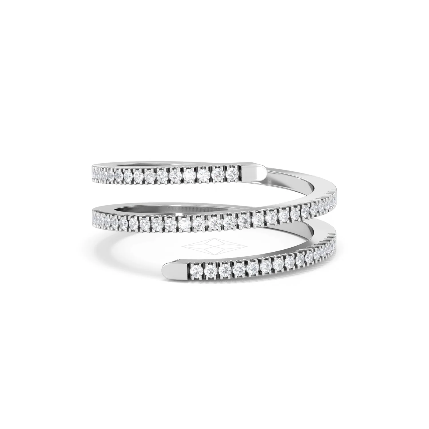 Lab Diamond Spiral Ring 0.25ct in 925 Silver - Image 12