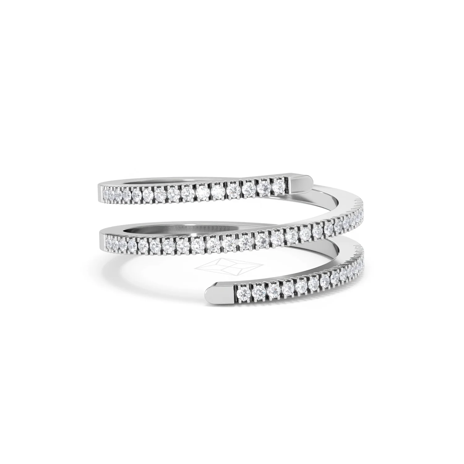 Lab Diamond Spiral Ring 0.25ct in 925 Silver - Image 15