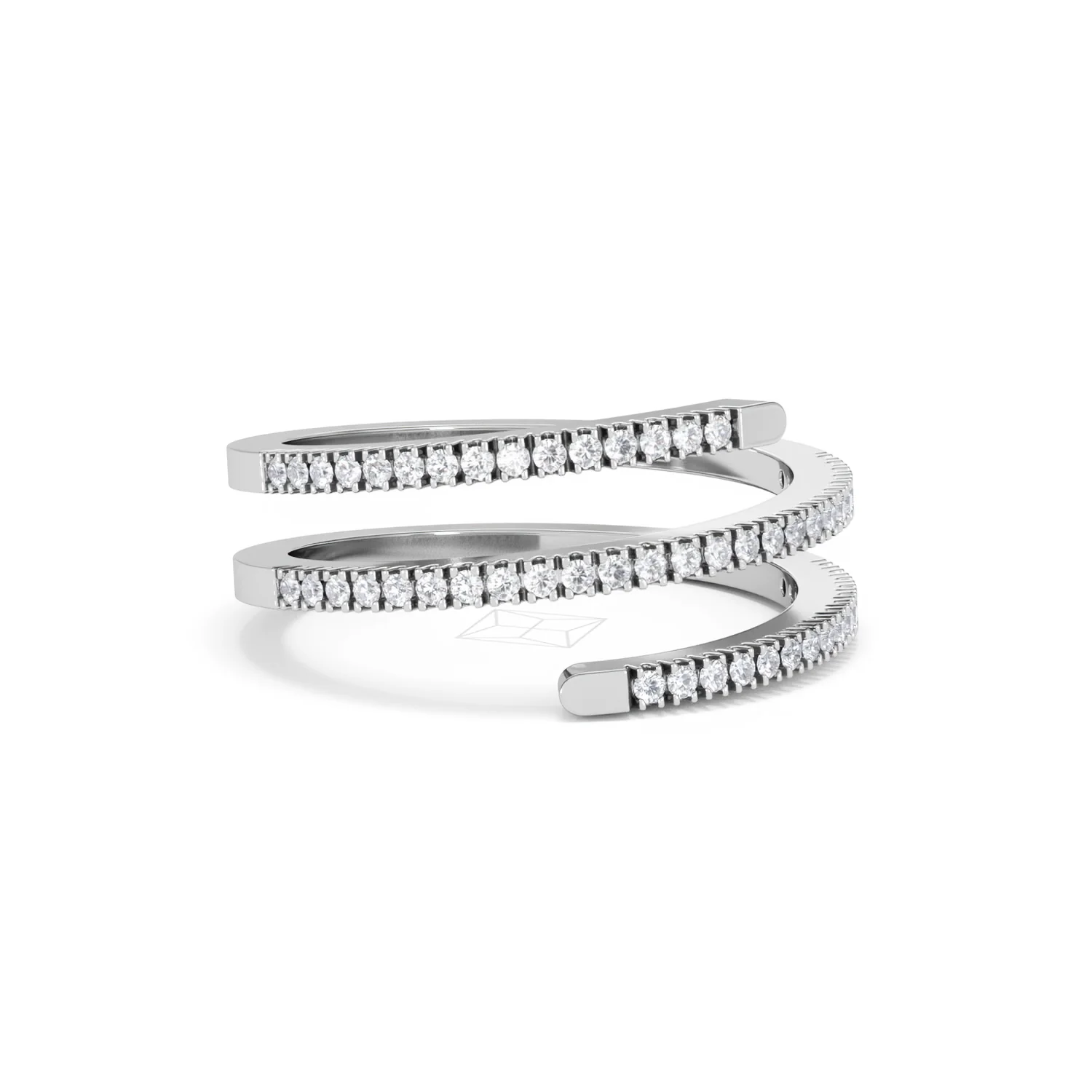 Lab Diamond Spiral Ring 0.25ct in 925 Silver - Image 18