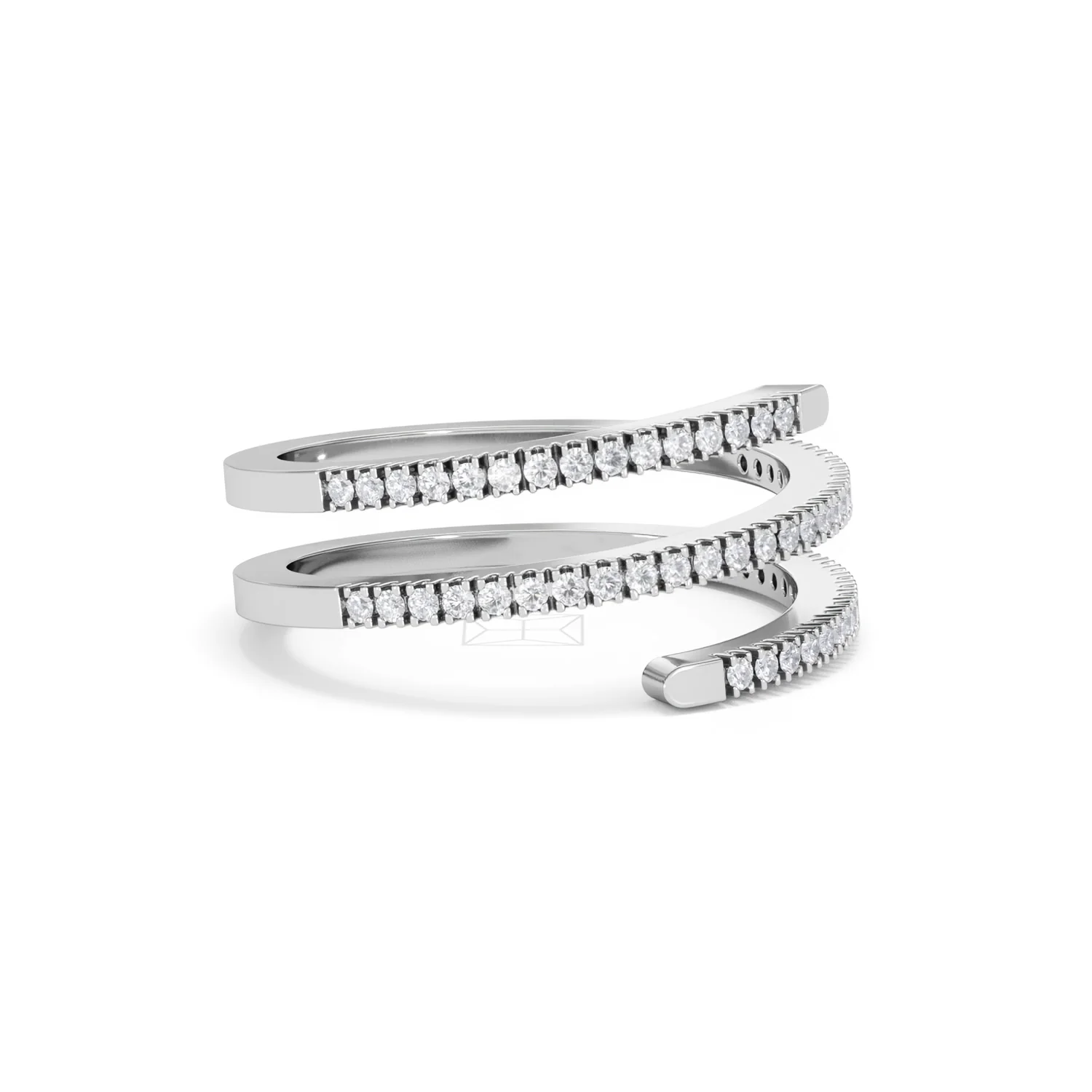 Lab Diamond Spiral Ring 0.25ct in 925 Silver - Image 22