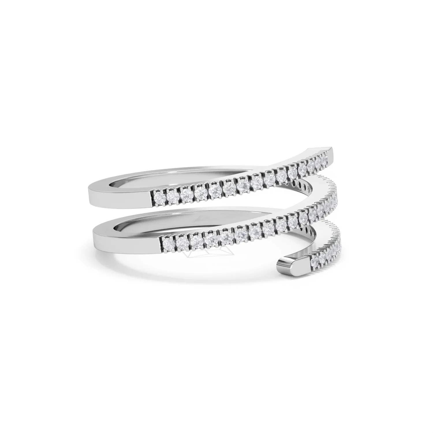 Lab Diamond Spiral Ring 0.25ct in 925 Silver - Image 25