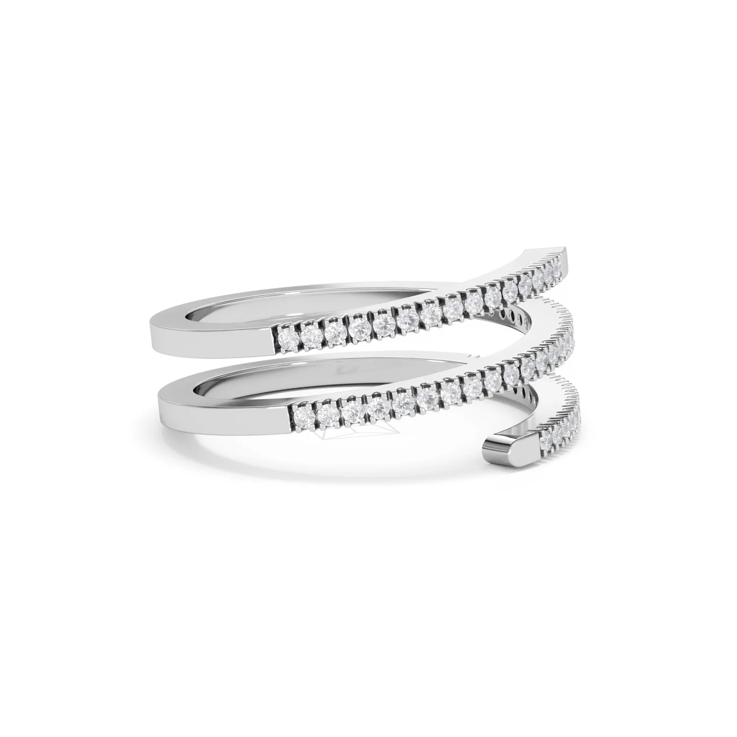 Lab Diamond Spiral Ring 0.25ct in 925 Silver - Image 26