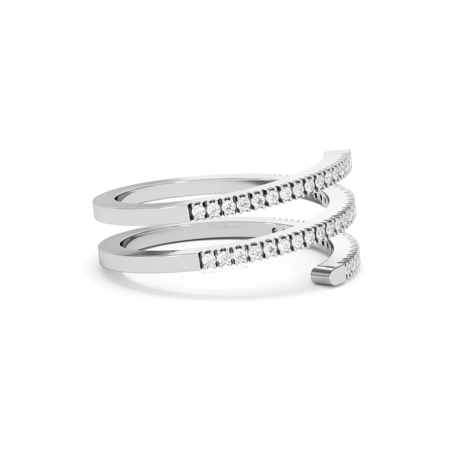 Lab Diamond Spiral Ring 0.25ct in 925 Silver - Image 28