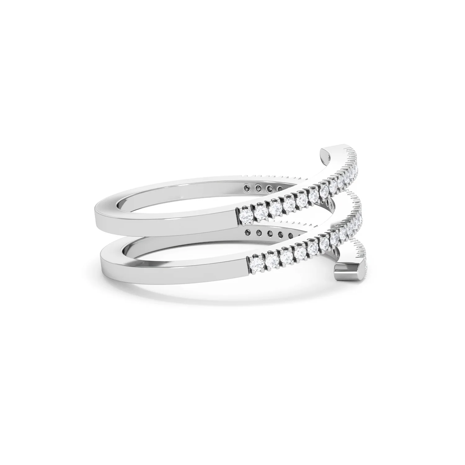 Lab Diamond Spiral Ring 0.25ct in 925 Silver - Image 32