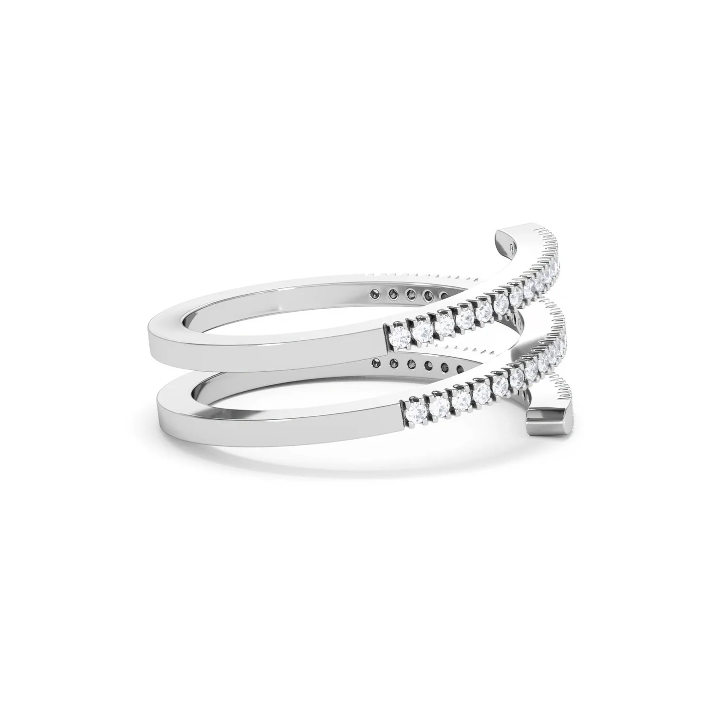 Lab Diamond Spiral Ring 0.25ct in 925 Silver - Image 33