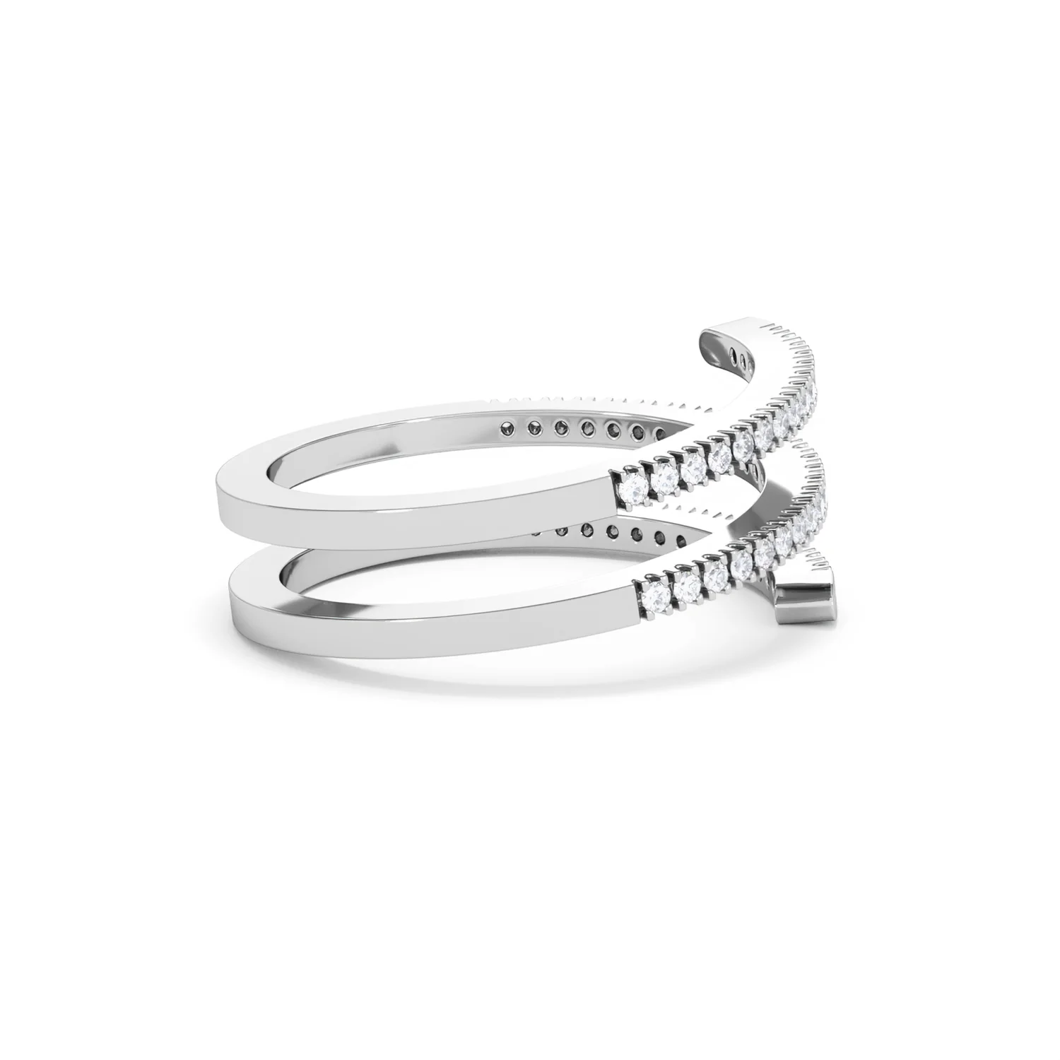 Lab Diamond Spiral Ring 0.25ct in 925 Silver - Image 35