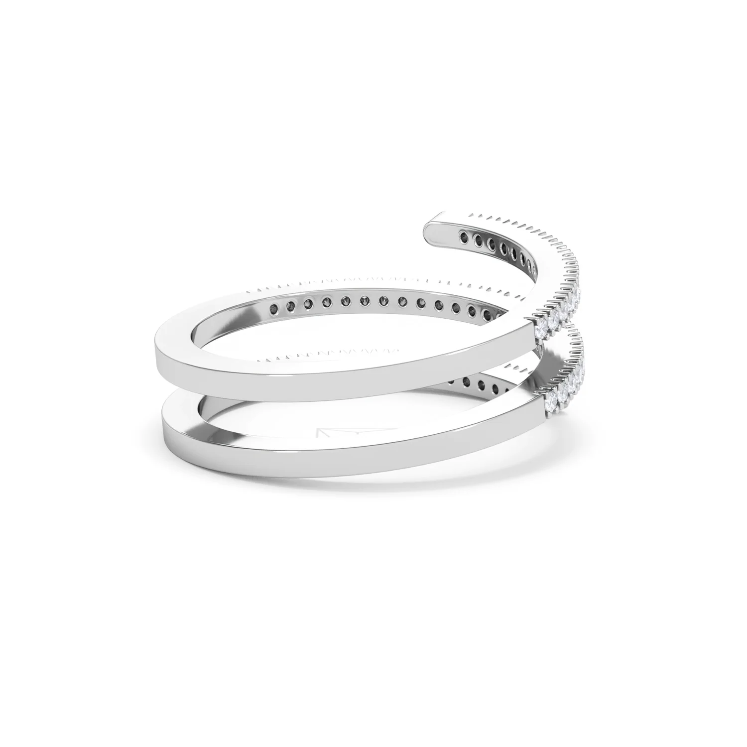 Lab Diamond Spiral Ring 0.25ct in 925 Silver - Image 42