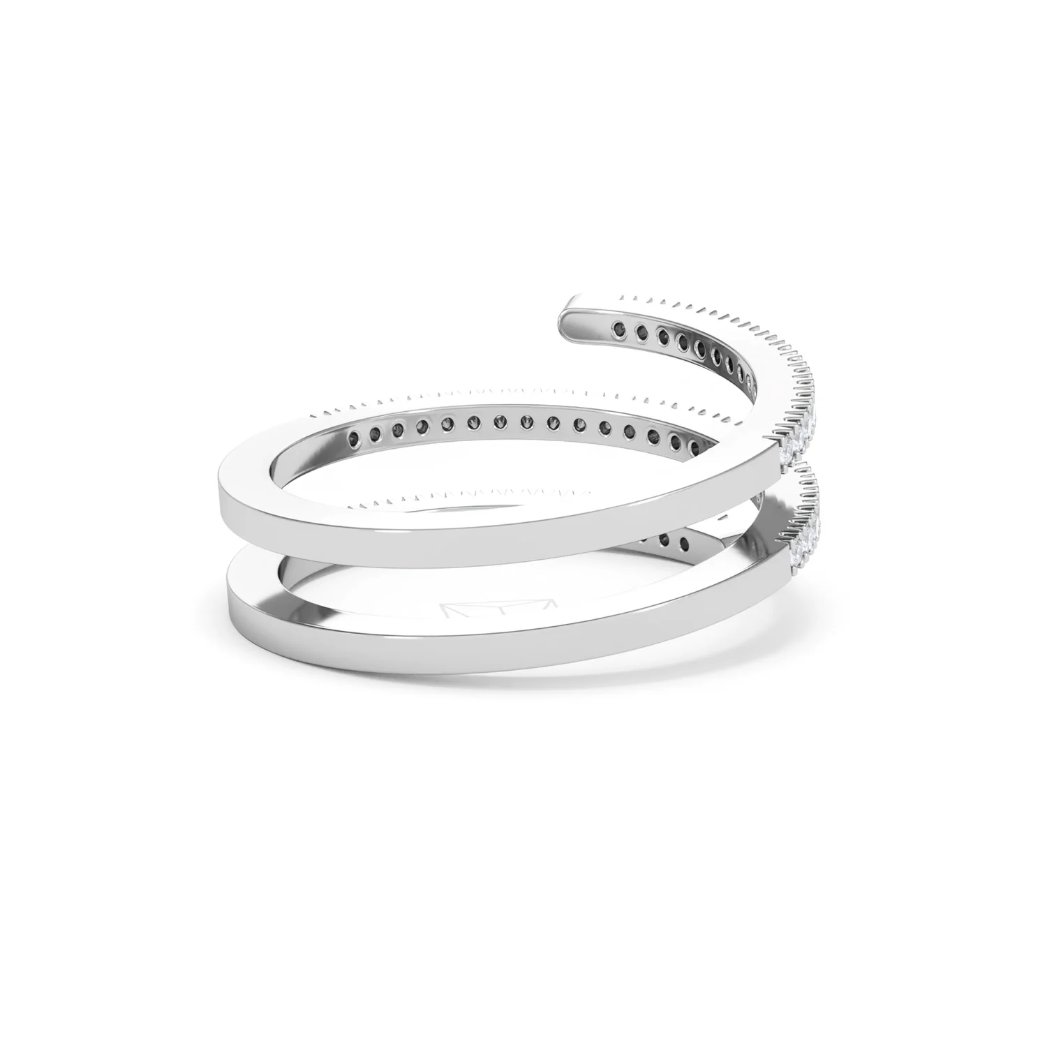 Lab Diamond Spiral Ring 0.25ct in 925 Silver - Image 44
