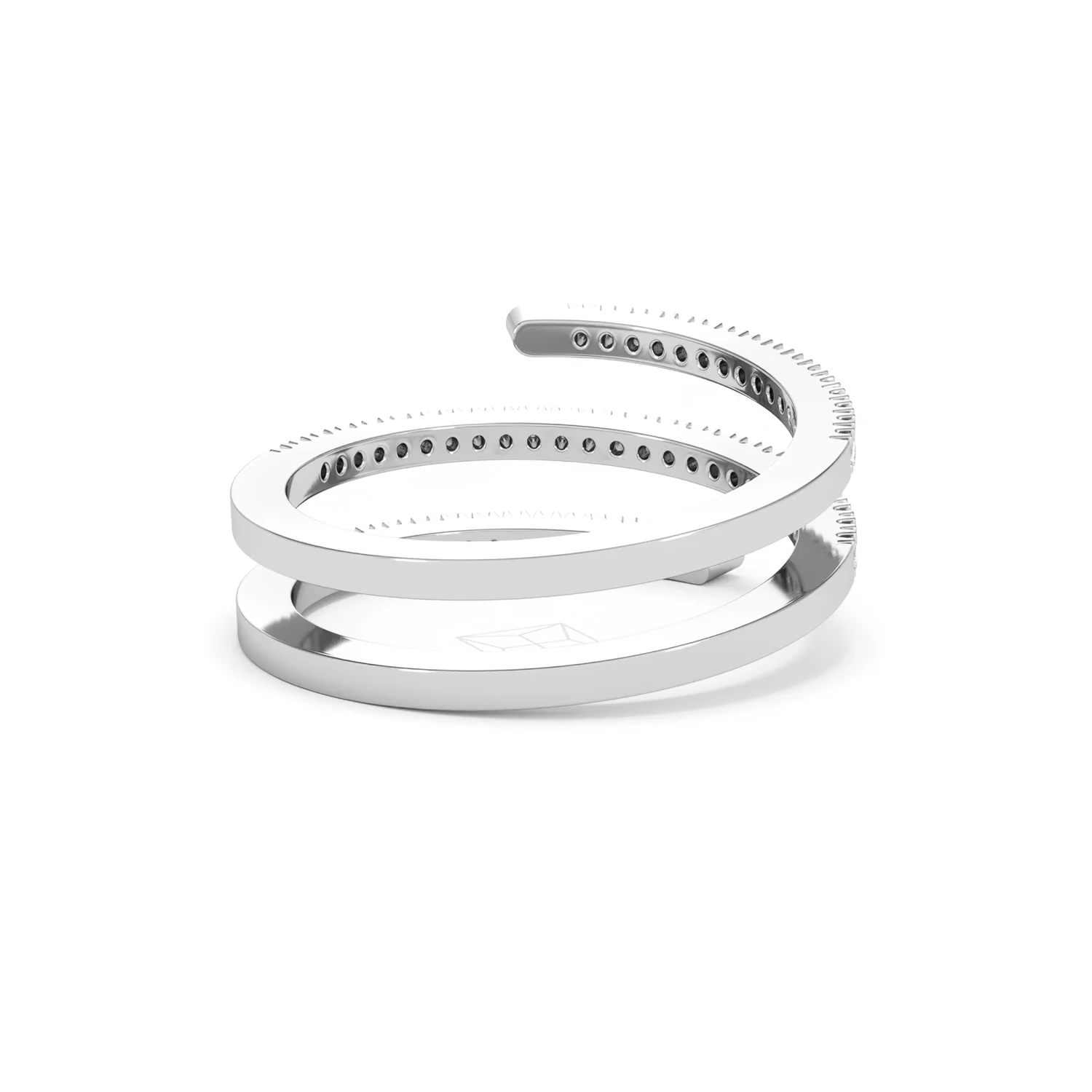 Lab Diamond Spiral Ring 0.25ct in 925 Silver - Image 48