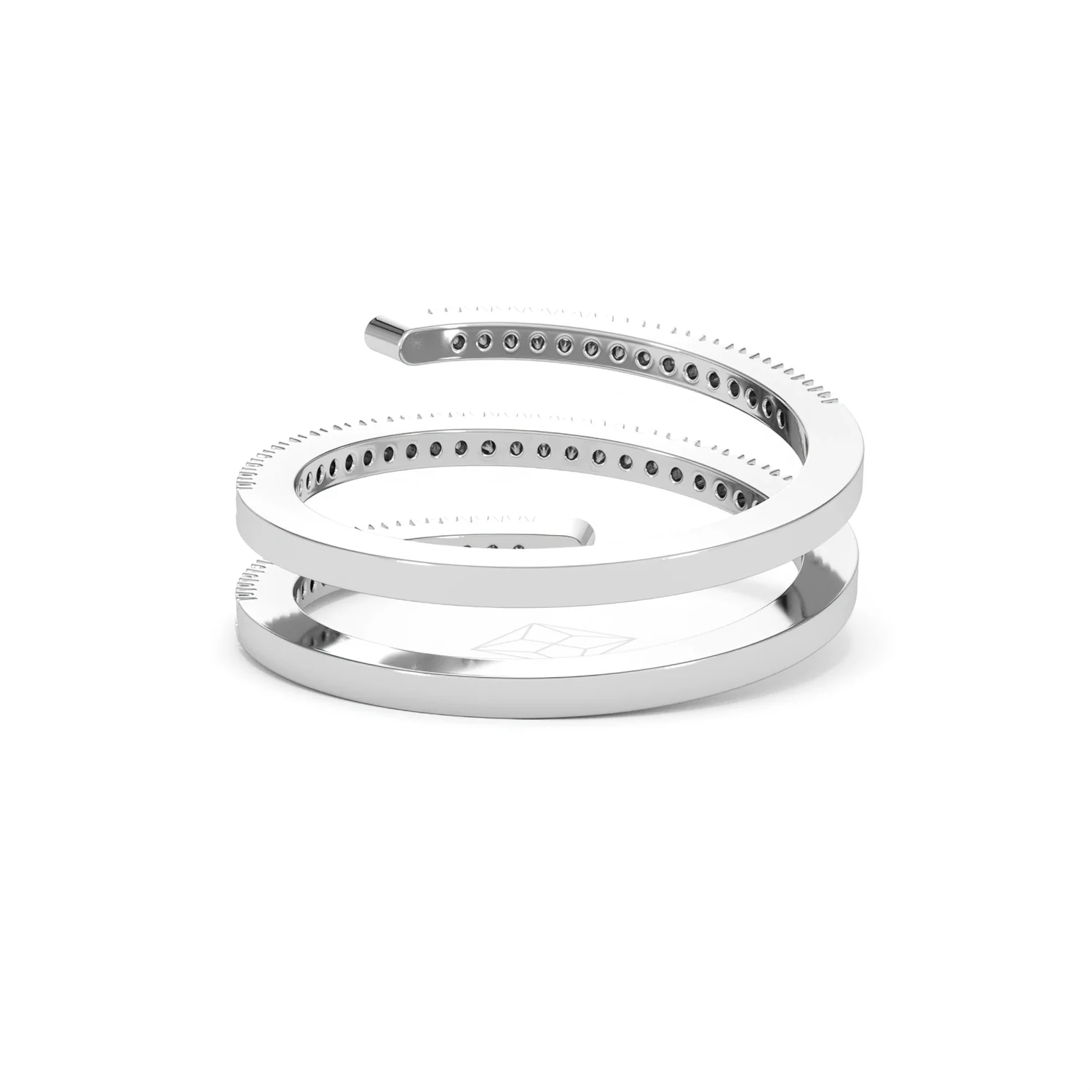 Lab Diamond Spiral Ring 0.25ct in 925 Silver - Image 55