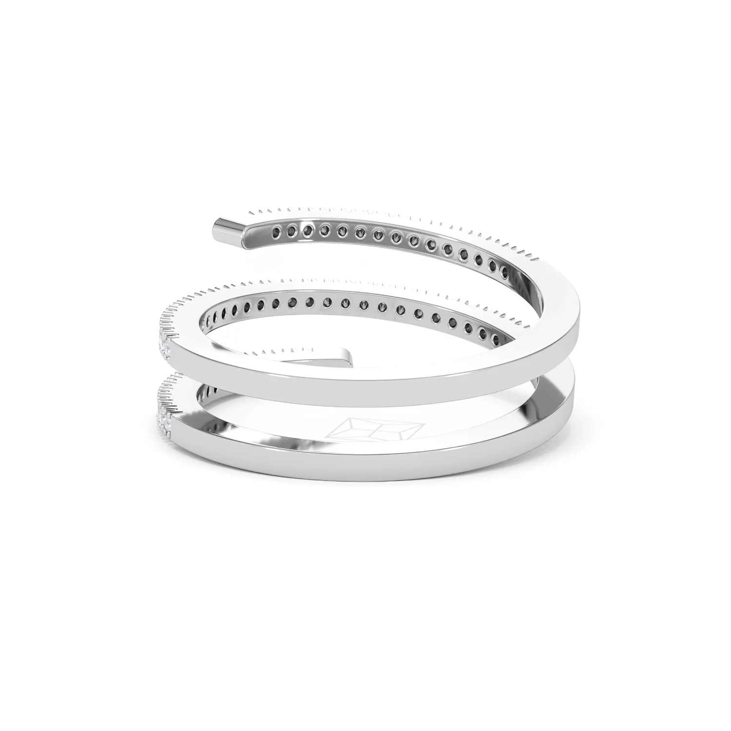 Lab Diamond Spiral Ring 0.25ct in 925 Silver - Image 58
