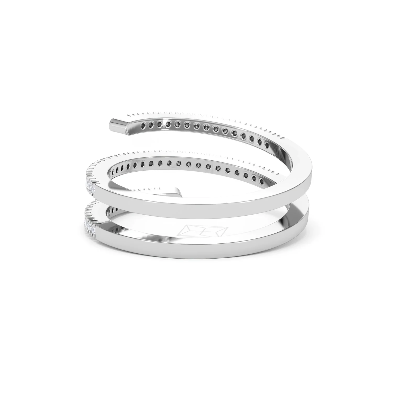 Lab Diamond Spiral Ring 0.25ct in 925 Silver - Image 59