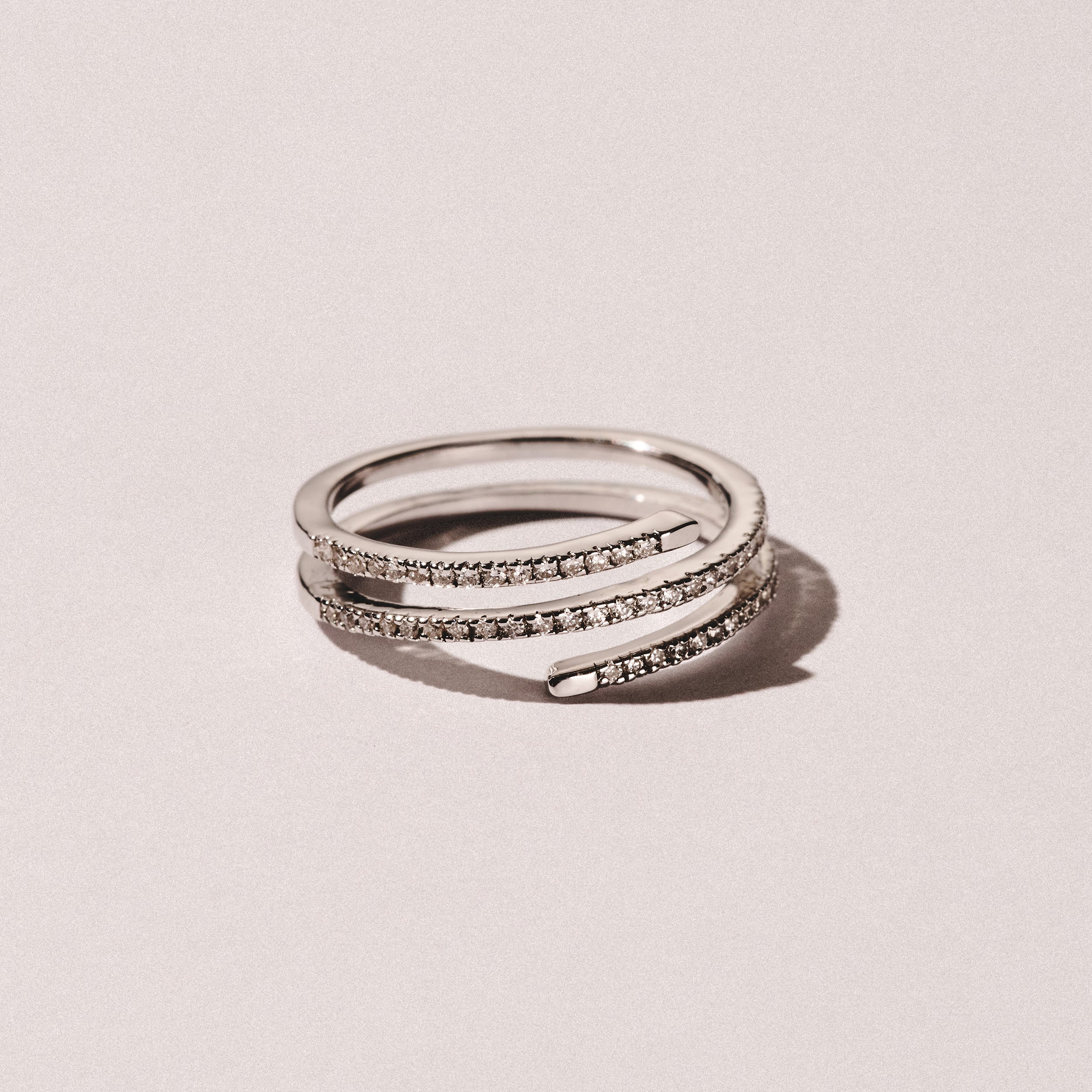 Lab Diamond Spiral Ring 0.25ct in 925 Silver - Image 6