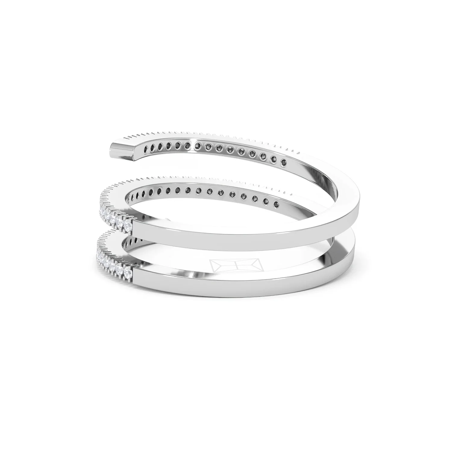Lab Diamond Spiral Ring 0.25ct in 925 Silver - Image 63