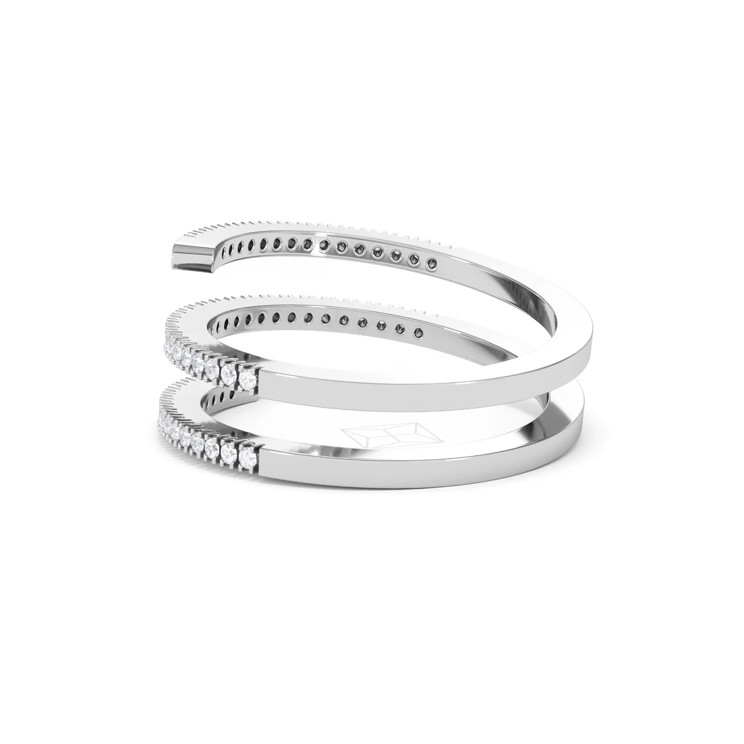 Lab Diamond Spiral Ring 0.25ct in 925 Silver - Image 66
