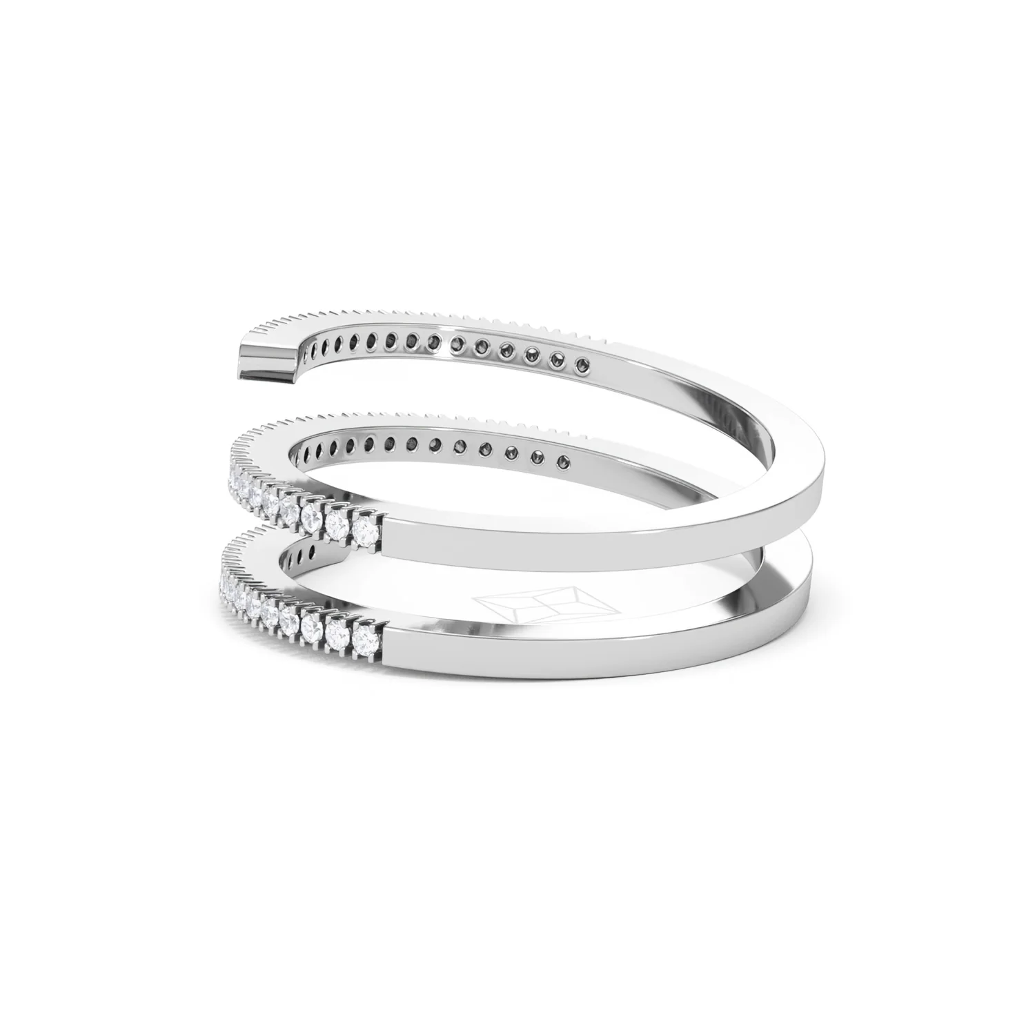 Lab Diamond Spiral Ring 0.25ct in 925 Silver - Image 67