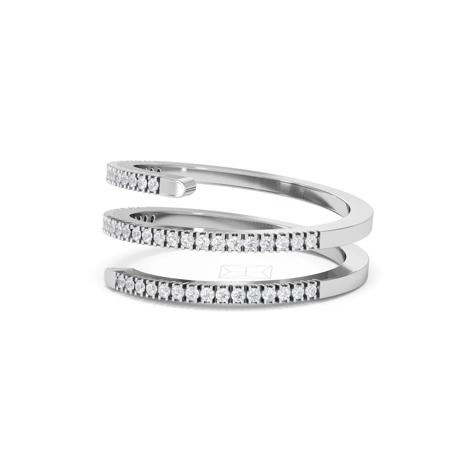Lab Diamond Spiral Ring 0.25ct in 925 Silver - Image 81