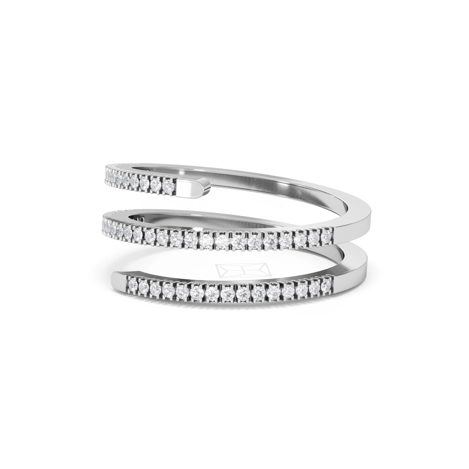 Lab Diamond Spiral Ring 0.25ct in 925 Silver - Image 83
