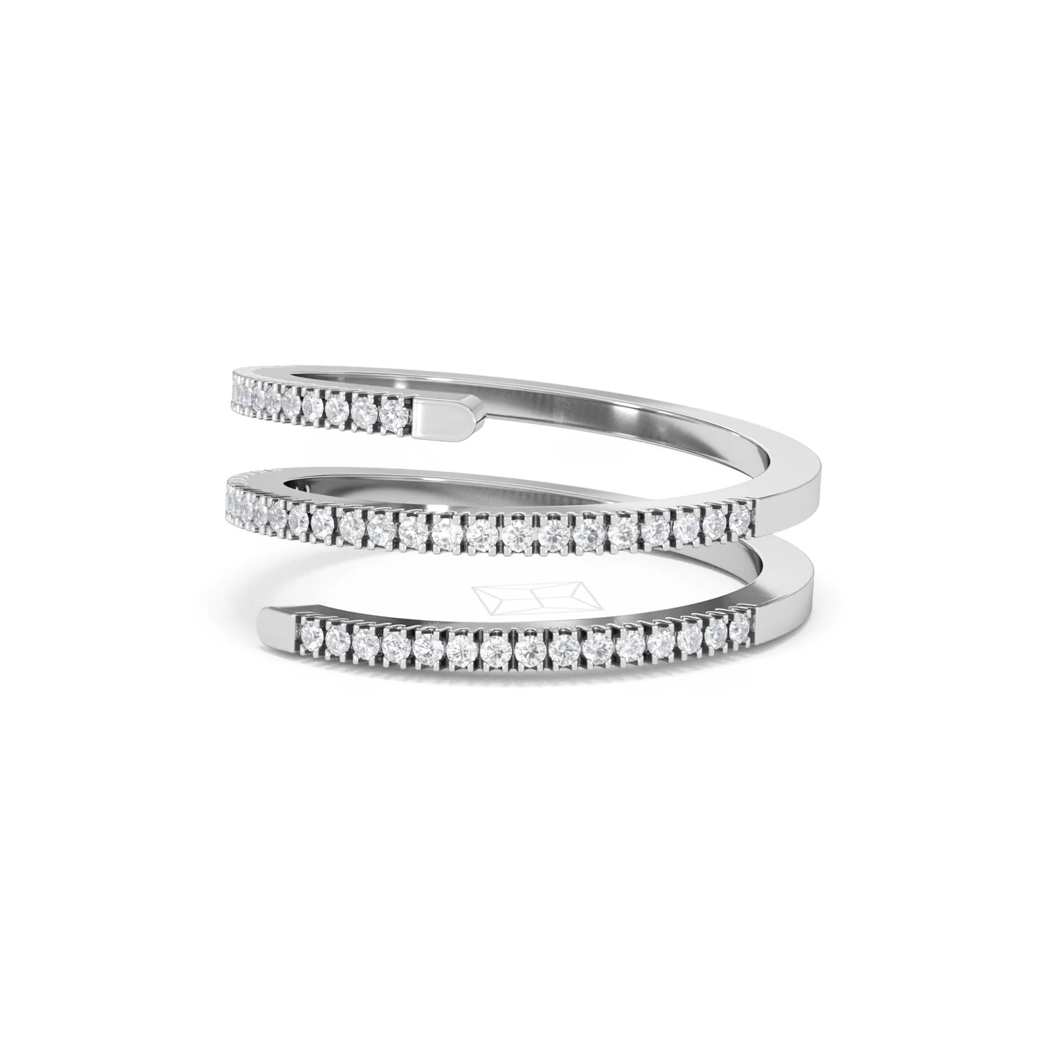 Lab Diamond Spiral Ring 0.25ct in 925 Silver - Image 84