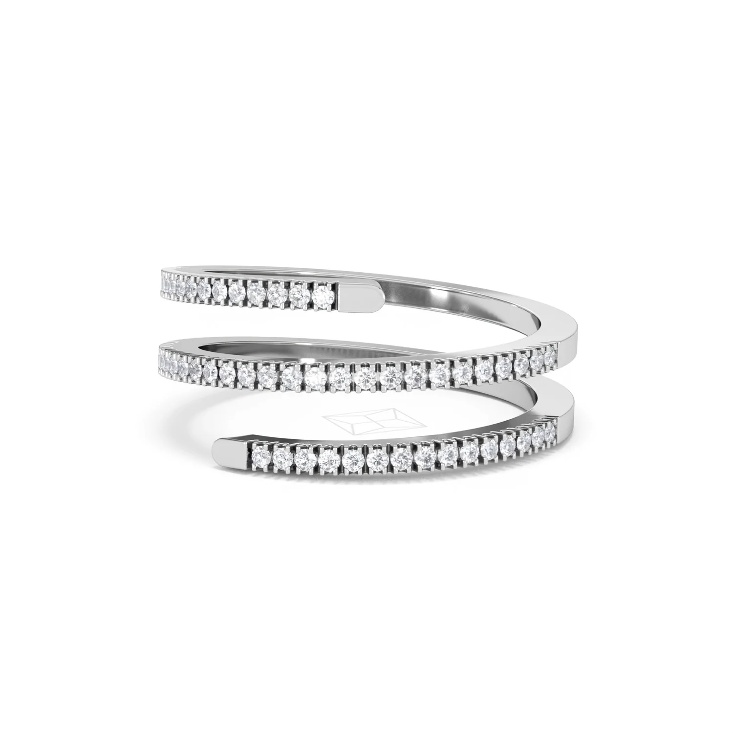 Lab Diamond Spiral Ring 0.25ct in 925 Silver - Image 87