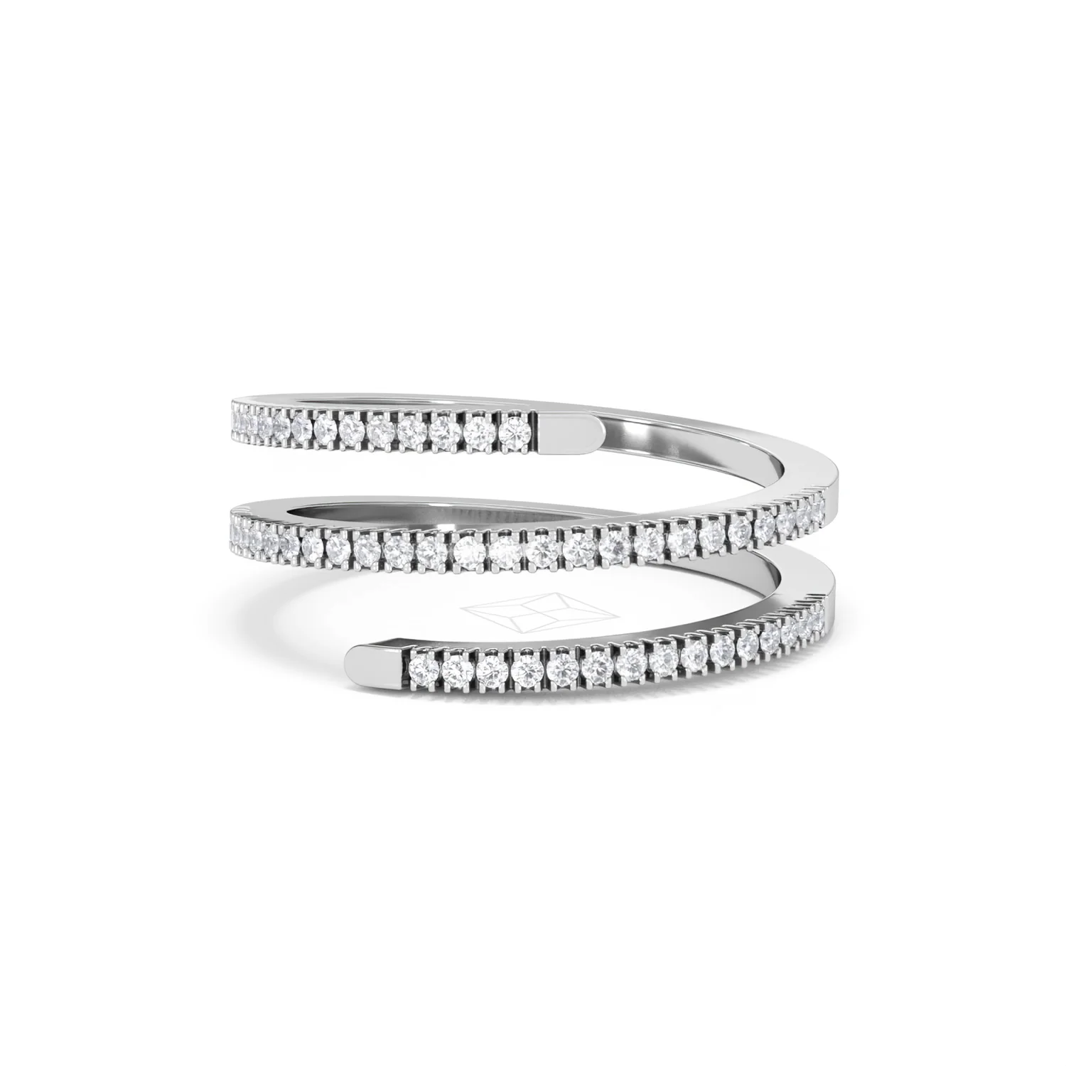 Lab Diamond Spiral Ring 0.25ct in 925 Silver - Image 89