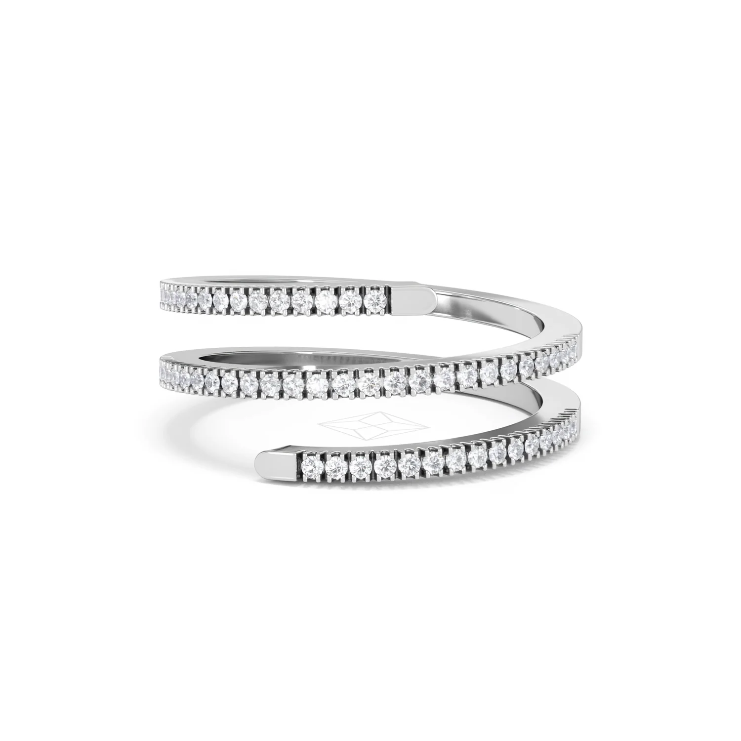 Lab Diamond Spiral Ring 0.25ct in 925 Silver - Image 90