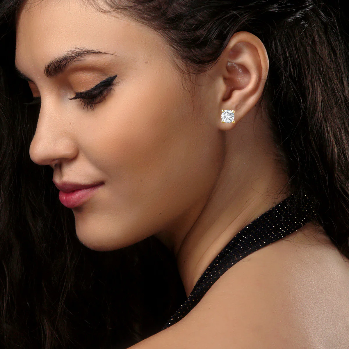 Lab Diamond Stud Earrings 3.00CT F/VS1 Quality Set in 18K Gold - 7.5mm - Image 2