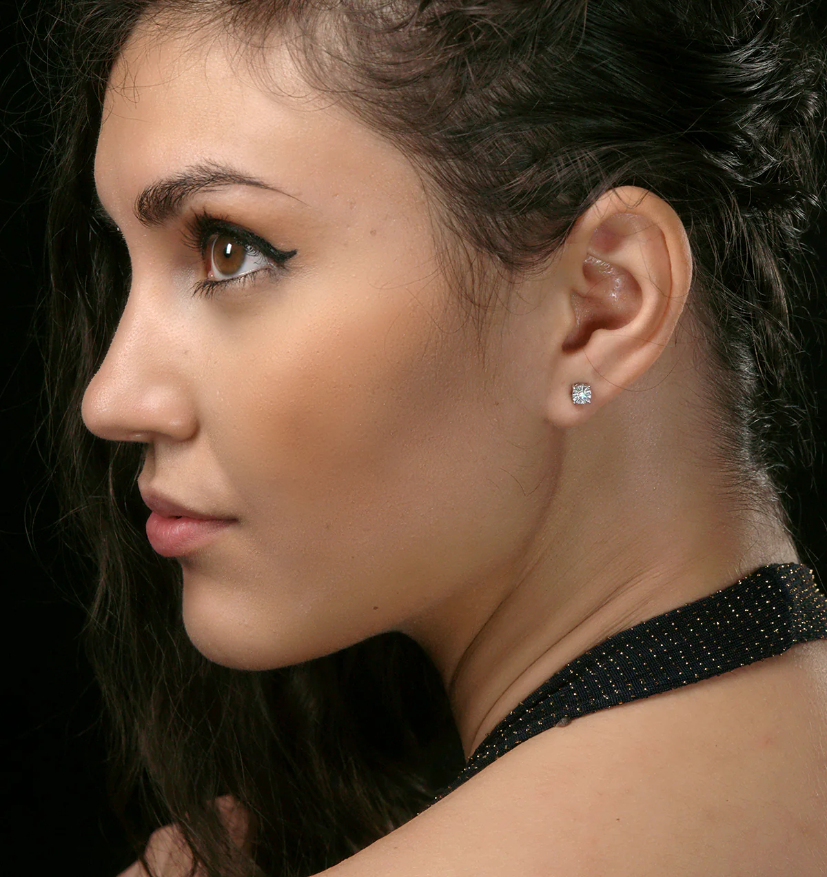 Lab Diamond Studs Earrings 5mm 0.10ct H/Si in 925 Silver - Image 3