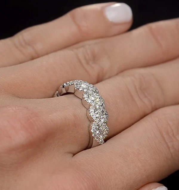 Lab Diamond Weave Ring 1CT H/Si in 9K Gold - N4545Y - Image 4