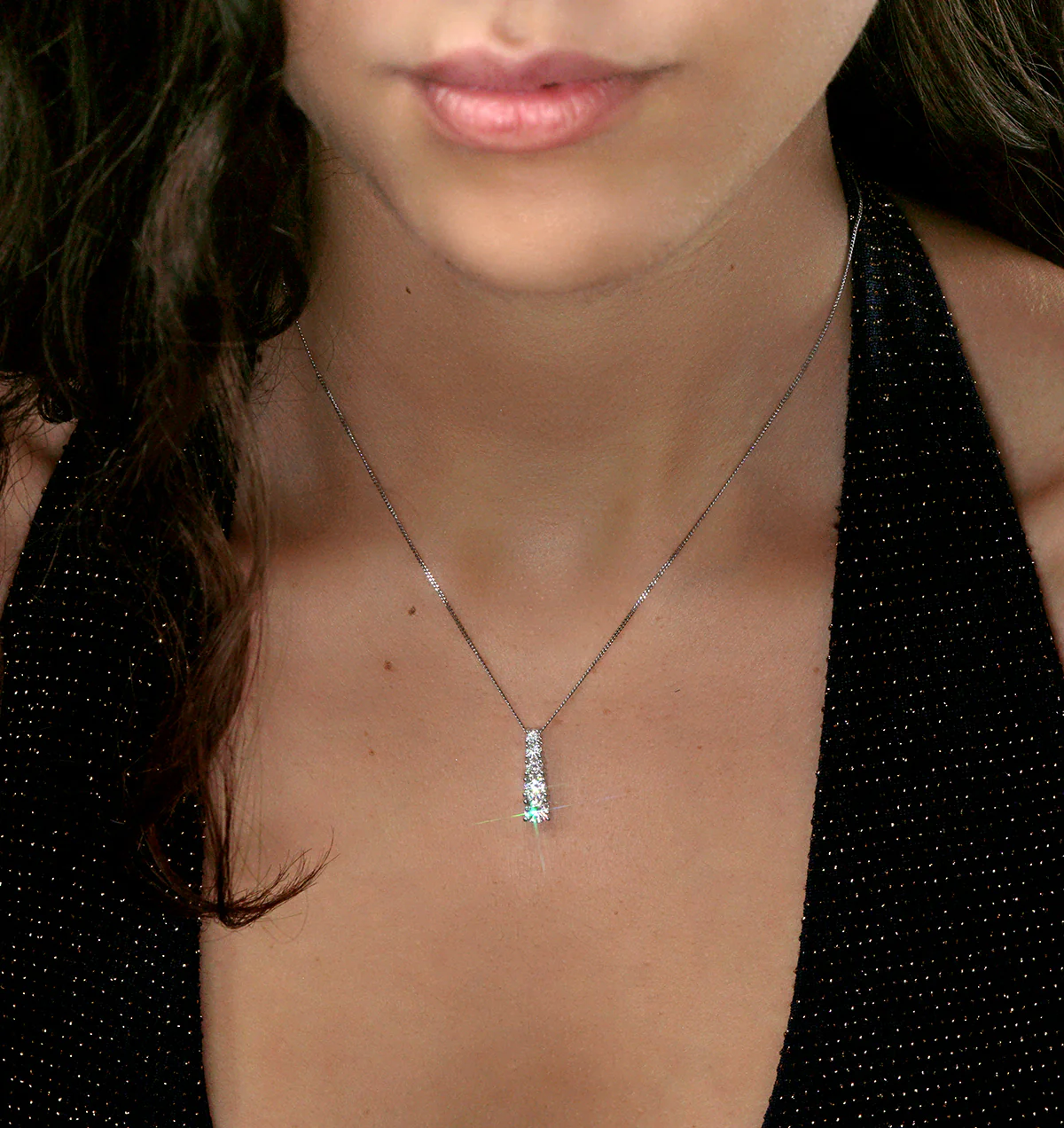 Life Journey Lab Diamond Necklace 1.00ct H/Si in 9K White Gold - Image 2